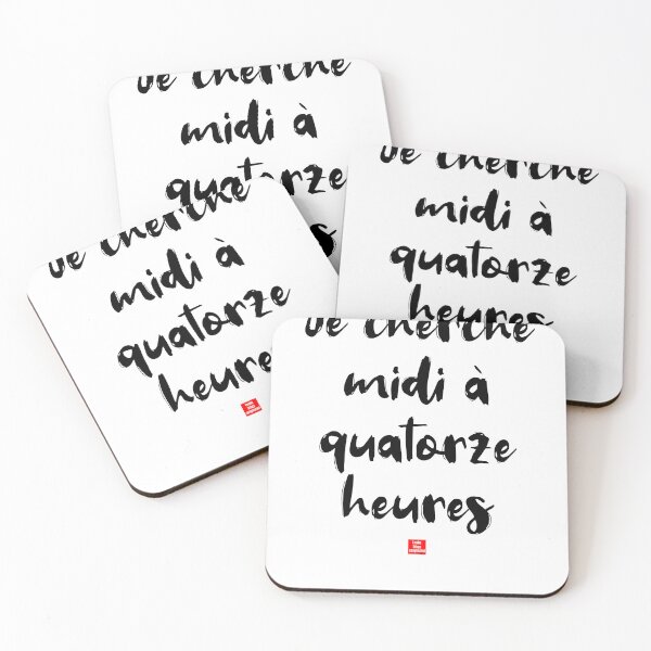 Item preview, Je cherche midi à quatorze heures – I Make Things More Complicated Than They Are (French Idiom Typography) designed and sold by FrancophileFun.