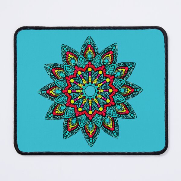 Item preview, Geometric Floral Pattern Colorful Round Mandala Art designed and sold by TeeARTHY.
