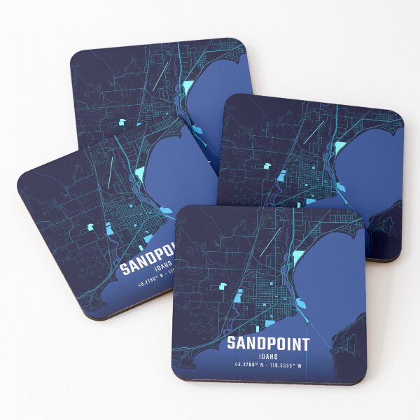 Item preview, Sandpoint Midnight City Map designed and sold by HomeLivingCo.