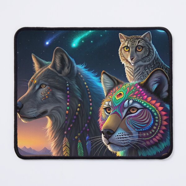 Item preview, A tribe of glowing psychedelic spirit animals designed and sold by Lucky 777.
