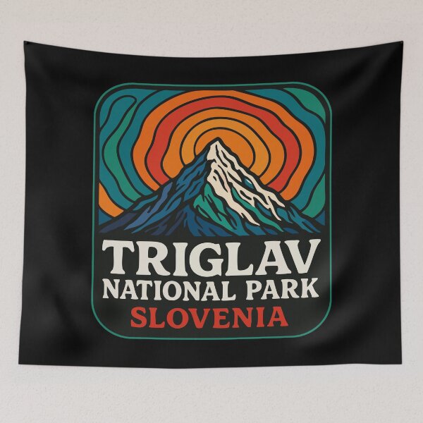 Item preview, Triglav National Park Slovenia Retro Travel designed and sold by TomFrontierArt.