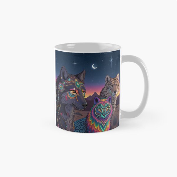 Item preview, A tribe of glowing psychedelic spirit animals  designed and sold by Lucky 777.
