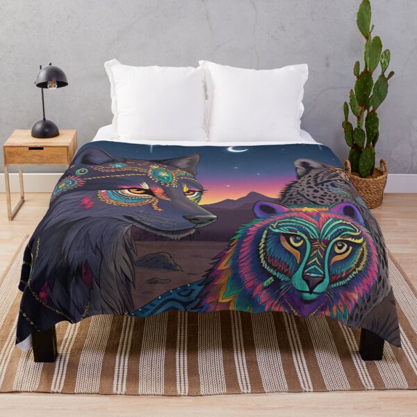 Item preview, A tribe of glowing psychedelic spirit animals designed and sold by Lucky 777.