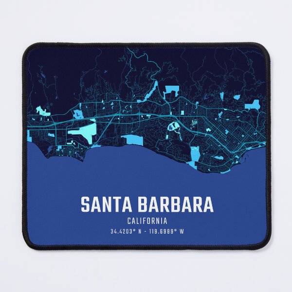 Item preview, Santa Barbara Midnight City Map designed and sold by HomeLivingCo.