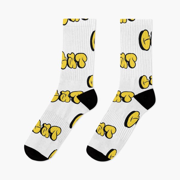 Item preview, Graffiti “CAT” Yellow Bubble Letter Street Art designed and sold by MeowTouch Art.