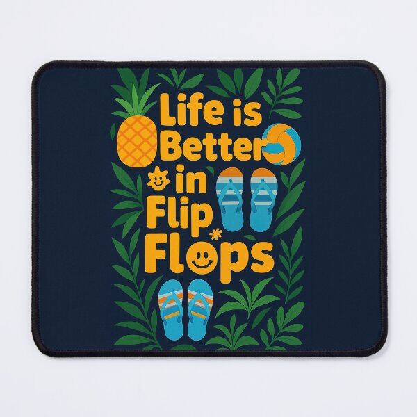 Item preview, Life is Better in Flip Flops - Tropical Summer Vacation Beach Vibe Design designed and sold by XanaduHills.