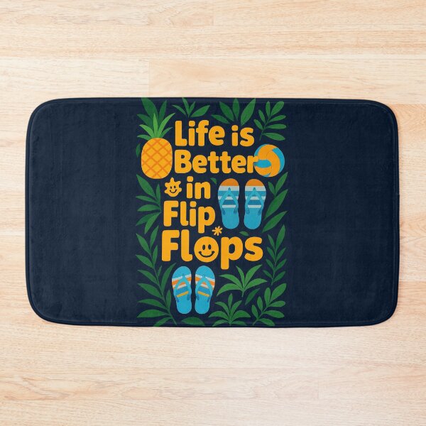 Item preview, Life is Better in Flip Flops - Tropical Summer Vacation Beach Vibe Design designed and sold by XanaduHills.