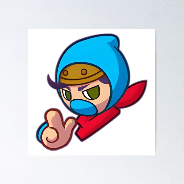 Item preview, Icono de PS3 Ninja Kid Gráfico Lindo Ninja con Capucha Azul designed and sold by Erysz.