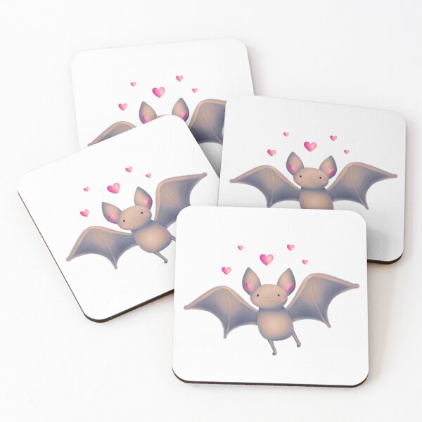 Item preview, Cute Baby Bat with Hearts – Kawaii Valentine’s Day Design designed and sold by LiudmylaMaika.