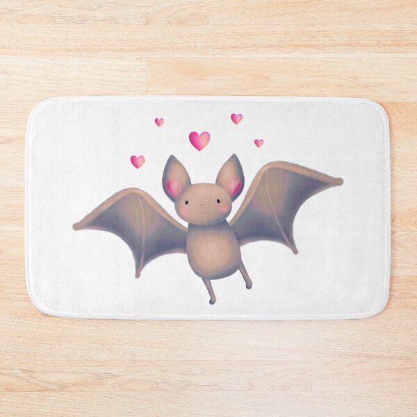 Item preview, Cute Baby Bat with Hearts – Kawaii Valentine’s Day Design designed and sold by LiudmylaMaika.