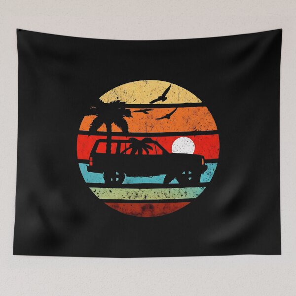 Item preview, Cherokee XJ 4x4 Off road vehicle - Retro Beach Sunset Shirt, Vintage SUV designed and sold by Off-Road-Zone.