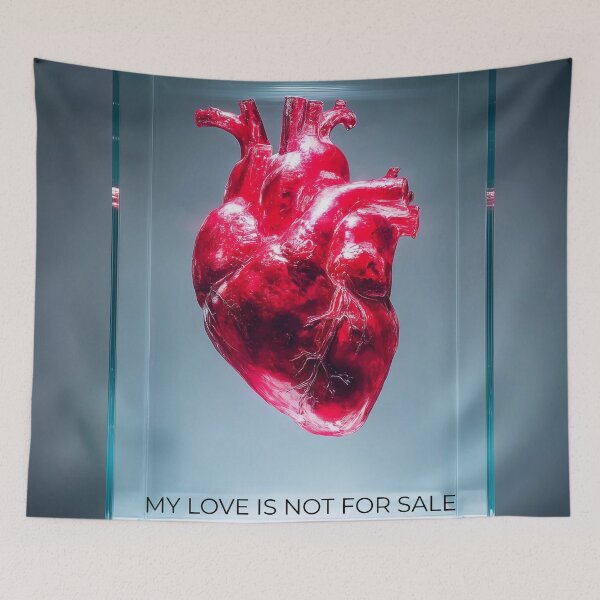 Item preview, My Love Is Not For Sale – Red Heart in Glass Case designed and sold by VisionaryVeils.