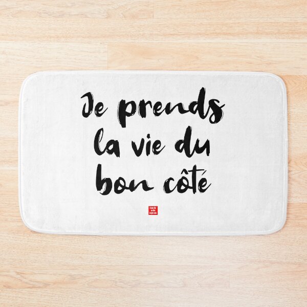 Item preview, Je prends la vie du bon côté – I Take Life on the Bright Side (French Idiom Typography) designed and sold by FrancophileFun.