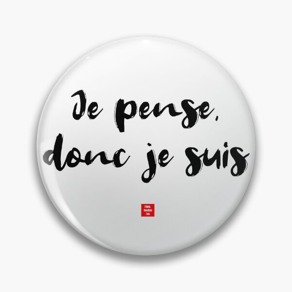 Item preview, Je pense, donc je suis – I Think, Therefore I Am (French Expression Typography) designed and sold by FrancophileFun.