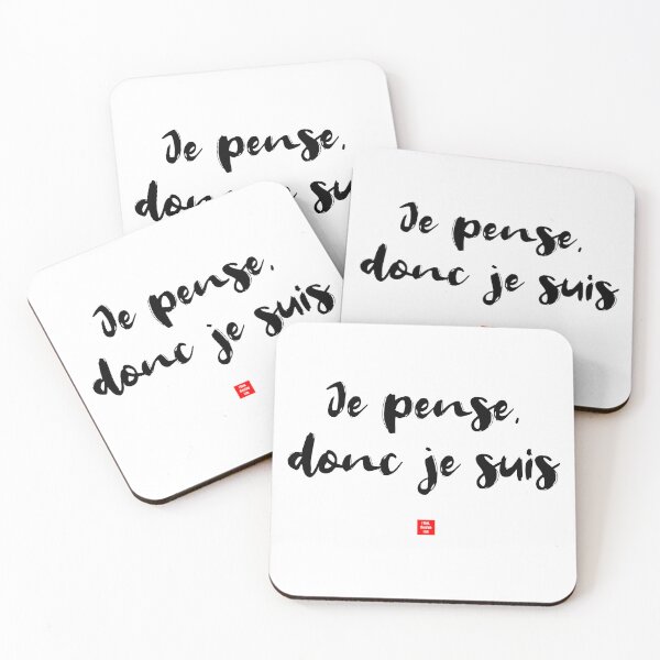 Item preview, Je pense, donc je suis – I Think, Therefore I Am (French Expression Typography) designed and sold by FrancophileFun.