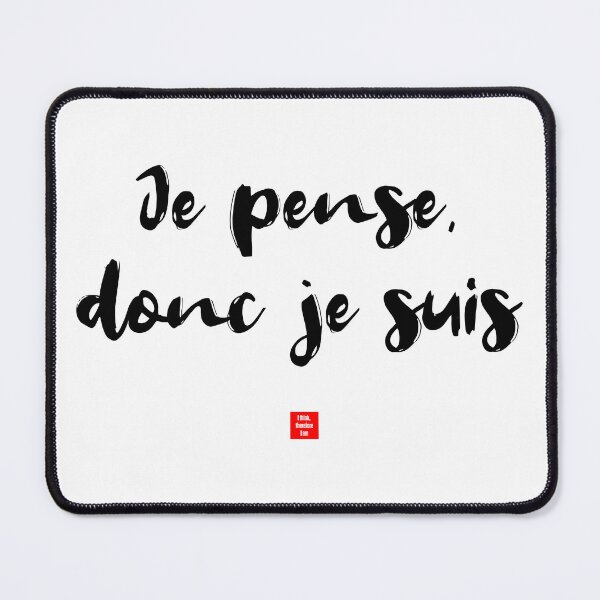 Item preview, Je pense, donc je suis – I Think, Therefore I Am (French Expression Typography) designed and sold by FrancophileFun.