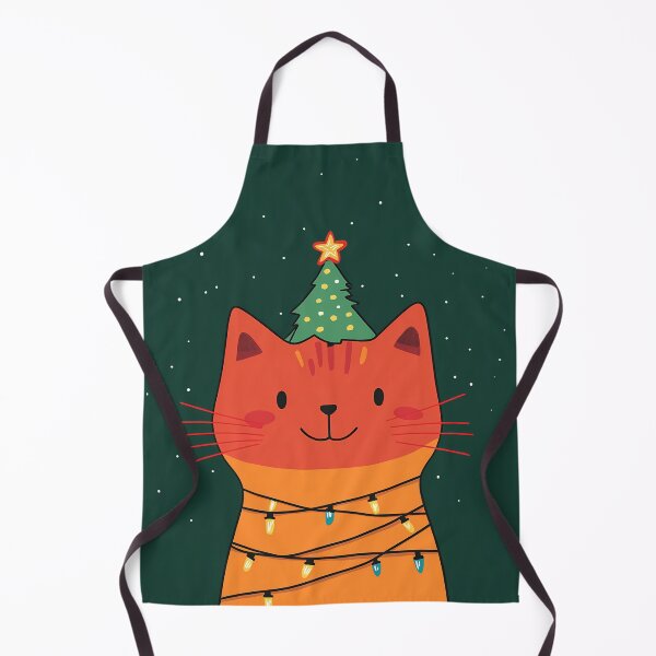 Item preview, Cute Christmas Cat Poster - Holiday Tree Hat Kitty designed and sold by IdentityinInk.