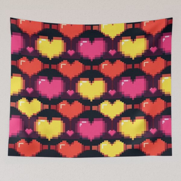 Item preview, Retro Gaming Hearts Pattern designed and sold by jumpercat.