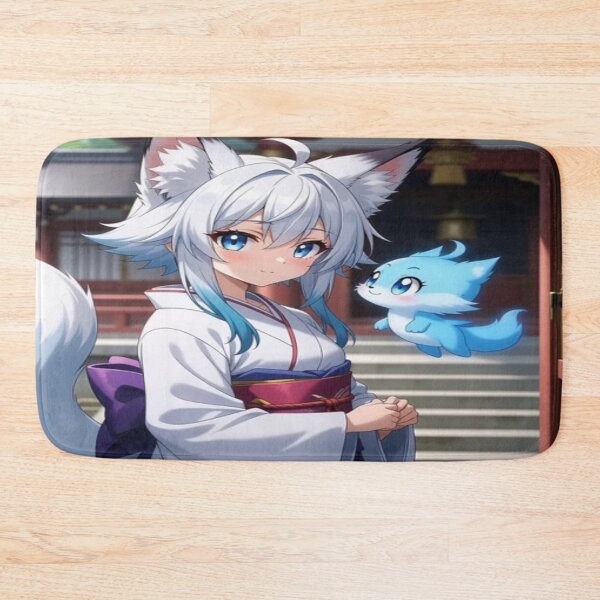 Item preview, Kawaii Anime Kitsune Girl with Fox Sprite designed and sold by dewaaliverse.