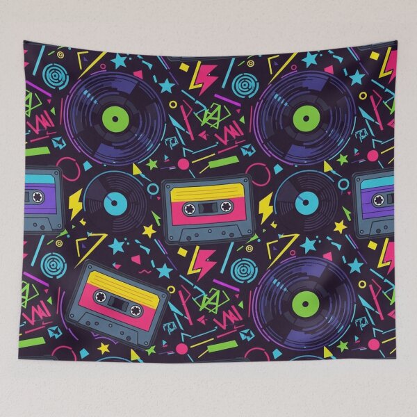 Item preview, 80s Cassette & Vinyl Pop Art designed and sold by jumpercat.