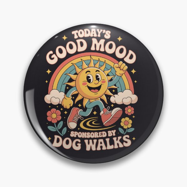 Item preview, Today's Good Mood is Sponsored by Dog Walks - Groovy Retro Dog Lover Design designed and sold by XanaduHills.
