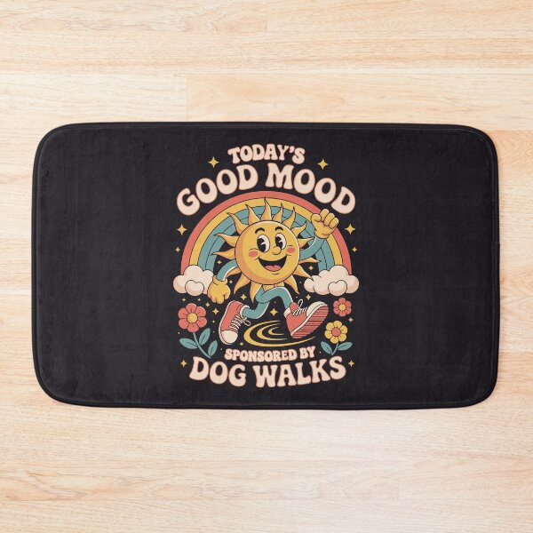 Item preview, Today's Good Mood is Sponsored by Dog Walks - Groovy Retro Dog Lover Design designed and sold by XanaduHills.