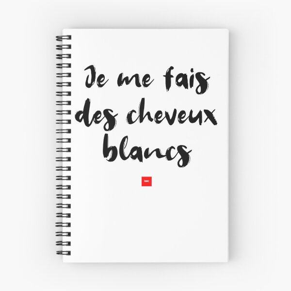 Item preview, Je me fais des cheveux blancs – I’m Worried Sick (French Idiom Typography) designed and sold by FrancophileFun.