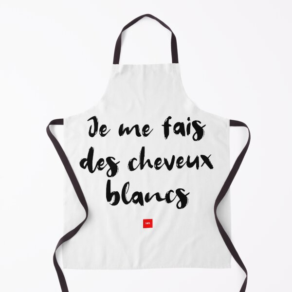 Item preview, Je me fais des cheveux blancs – I’m Worried Sick (French Idiom Typography) designed and sold by FrancophileFun.