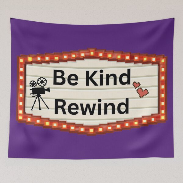 Item preview, Be Kind Rewind Pixel Art Marquee | Retro 90s Video Store Nostalgia Gift designed and sold by Searching ideas.