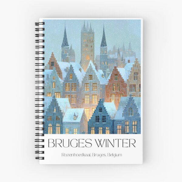 Item preview, Bruges Winter Greeting Card – Rozenhoedkaai Snow Scene designed and sold by NomadCanvas.