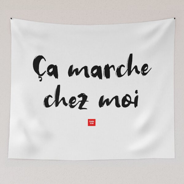 Item preview, Ça marche chez moi – It Works for Me (French Expression Typography) designed and sold by FrancophileFun.