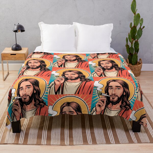 Item preview, Jesus weed joint peace designed and sold by GreenKingShop.