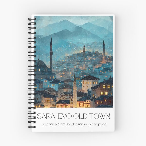 Item preview, Sarajevo Old Town - greeting card designed and sold by NomadCanvas.