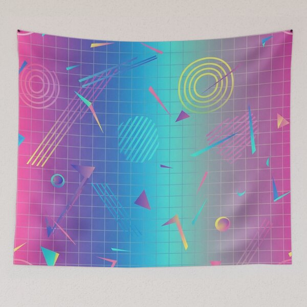 Item preview, Vaporwave Geometric Grid Design designed and sold by jumpercat.