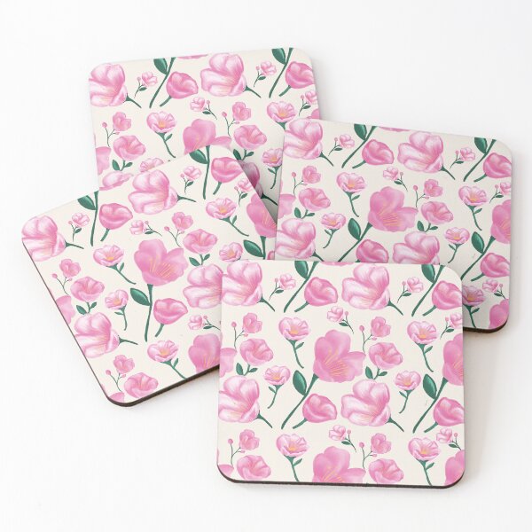 Item preview, Vanilla Latte Pink Aesthetic Floral Pattern designed and sold by giulyz.
