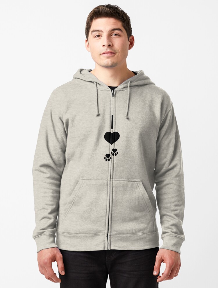 I Love Dogs Zip Hoodies