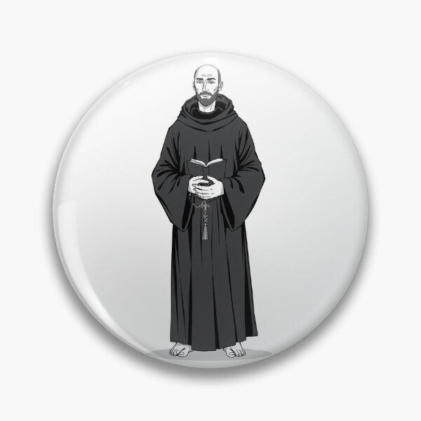 Item preview, Catholic Monk with Rosary and Holy Book - Contemplative Devotion designed and sold by JanChryzostom.