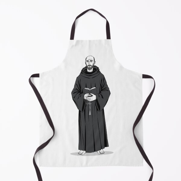 Item preview, Catholic Monk with Rosary and Holy Book - Contemplative Devotion designed and sold by JanChryzostom.