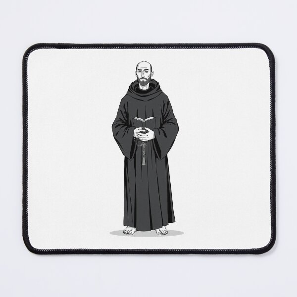 Item preview, Catholic Monk with Rosary and Holy Book - Contemplative Devotion designed and sold by JanChryzostom.