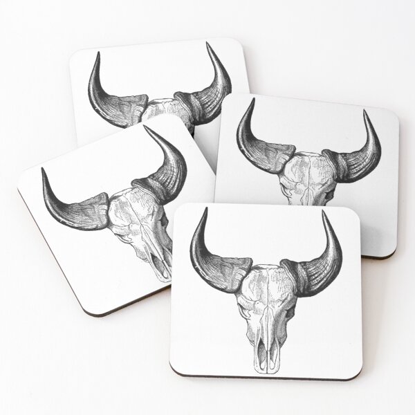 Item preview, Buffalo Skull Illustration, Animal Skull  designed and sold by HawthorneFlame.