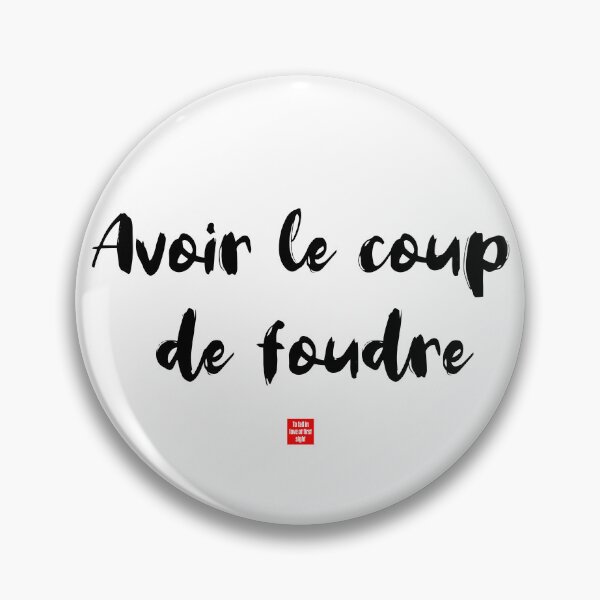Item preview, Avoir le coup de foudre – Love at First Sight (French Idiom Typography) designed and sold by FrancophileFun.