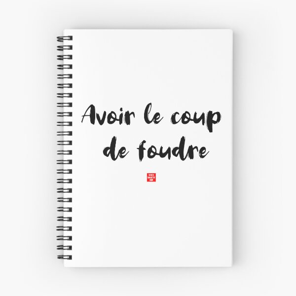 Item preview, Avoir le coup de foudre – Love at First Sight (French Idiom Typography) designed and sold by FrancophileFun.