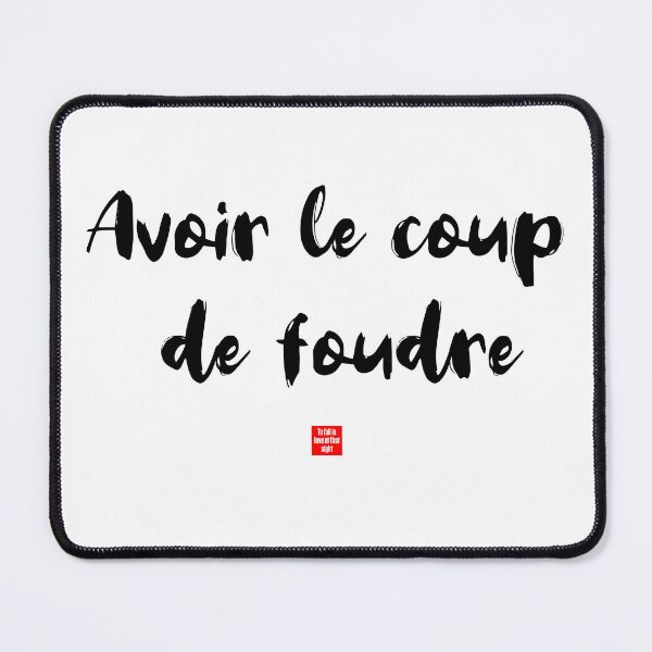 Item preview, Avoir le coup de foudre – Love at First Sight (French Idiom Typography) designed and sold by FrancophileFun.