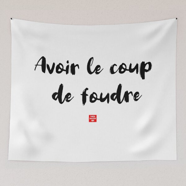 Item preview, Avoir le coup de foudre – Love at First Sight (French Idiom Typography) designed and sold by FrancophileFun.