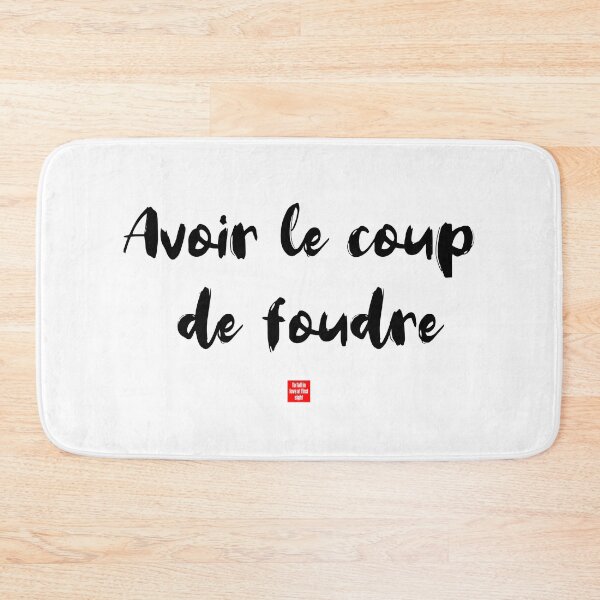Item preview, Avoir le coup de foudre – Love at First Sight (French Idiom Typography) designed and sold by FrancophileFun.