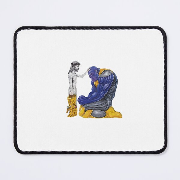 Item preview, Jesus and Thanos with the Gauntlet designed and sold by Manga Cafe.