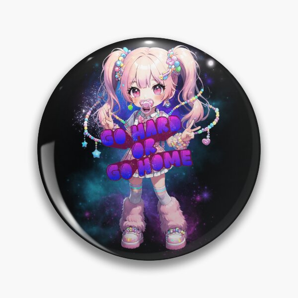 Item preview, GO HARD OR GO HOME - Chibi Rave Girl Edition designed and sold by SoftWearAdeptus.