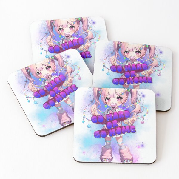 Item preview, GO HARD OR GO HOME - Chibi Rave Girl Edition designed and sold by SoftWearAdeptus.