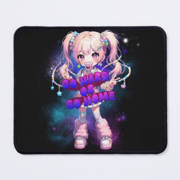Item preview, GO HARD OR GO HOME - Chibi Rave Girl Edition designed and sold by SoftWearAdeptus.