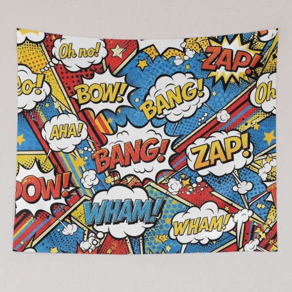 Item preview, Pop Art Action Words Seamless Design designed and sold by jumpercat.